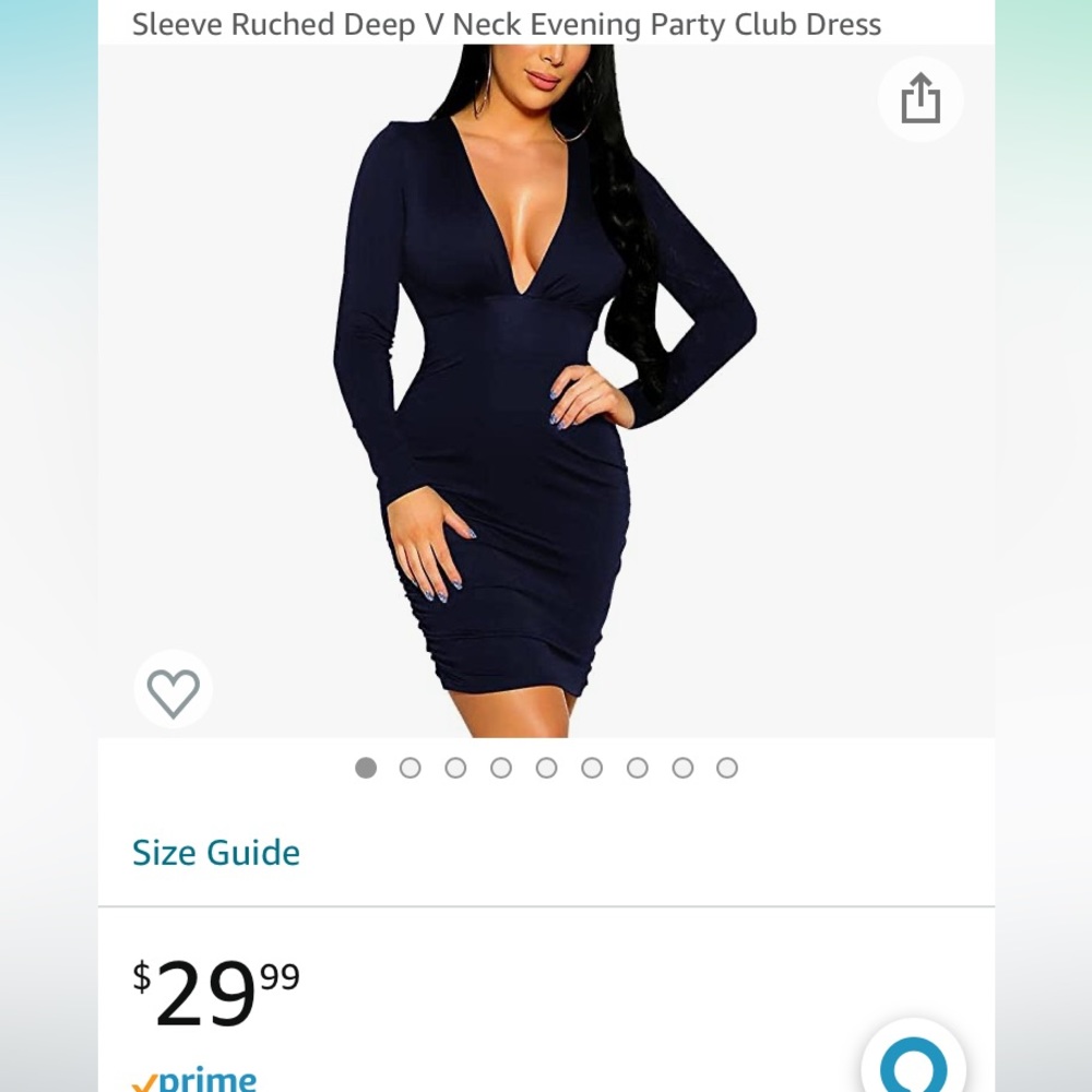 V neck black short dress